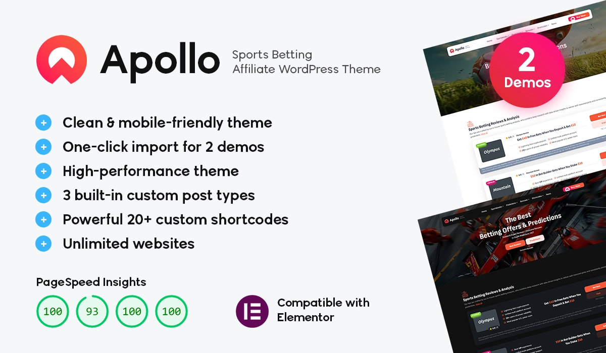 Apollo - Sports Betting Affiliate WordPress Theme